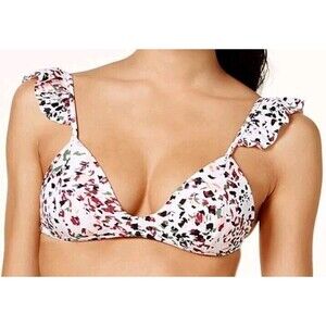 HULA HONEY BIKINI PUSH UP RUFFLED TOP SZ XS